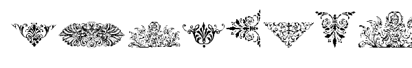 Victorian Free Ornaments font preview